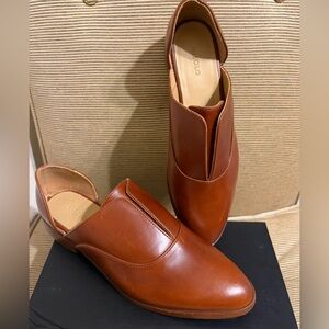 NWOT Nisolo x Anthropologie Women’s Emma d'Orsay Slip-On Oxford in Brandy